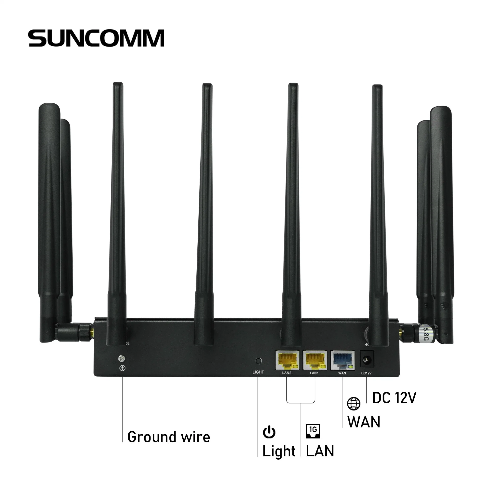 Hot Selling 5g CPE WiFi Router with SIM Card Slot External Antenna Suncomm O2 Mesh Home Enterprise Routeur Modem 5g