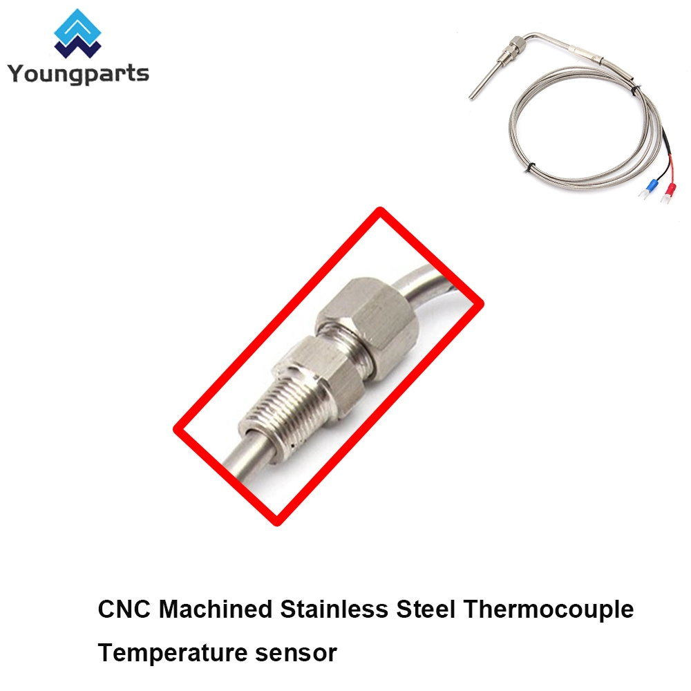Youngparts M20*1.5 G1/2 Screw Thermocouple Protection Tube Stainless Steel Sensor Sleeve Bimetallic Temperature Transmitter