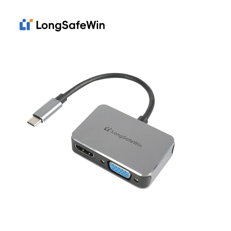 4 Ports USB3.0 HDMI VGA Pd Hub 5gbps Portable Compact with Cable Dock Station Hubs