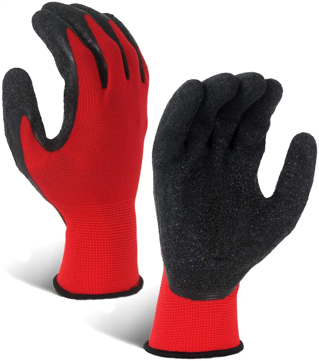 Latex Crinkle Beschichtete Arbeitsschutz En388 Bau Arbeitsschutzarbeiten Handschuhe