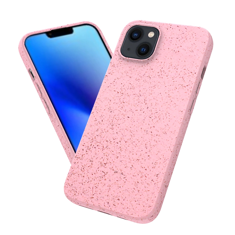 Écologique paille de blé naturelle recycler étui téléphone biodégradable TPU Étui pour iPhone 14