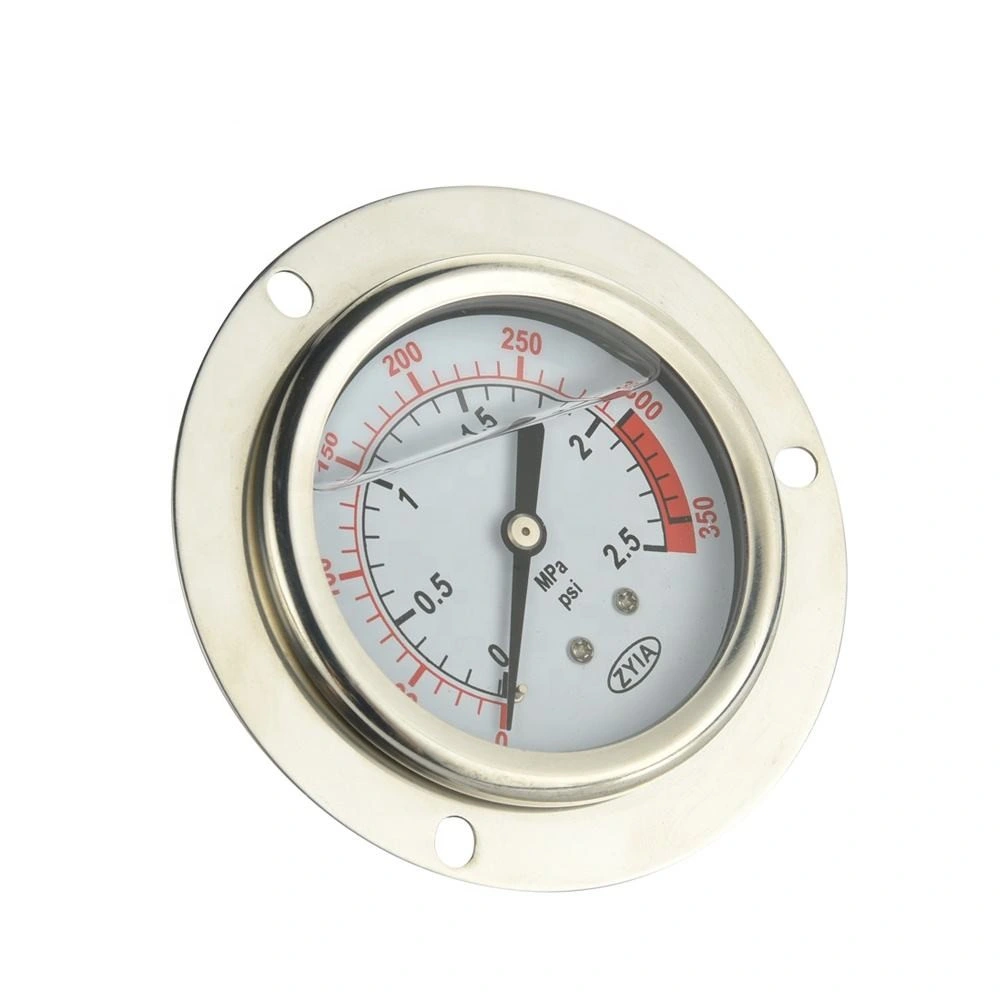 Digital Hydraulic Air Manometer Stainless Steel Liquid Filled Pressure Gauge