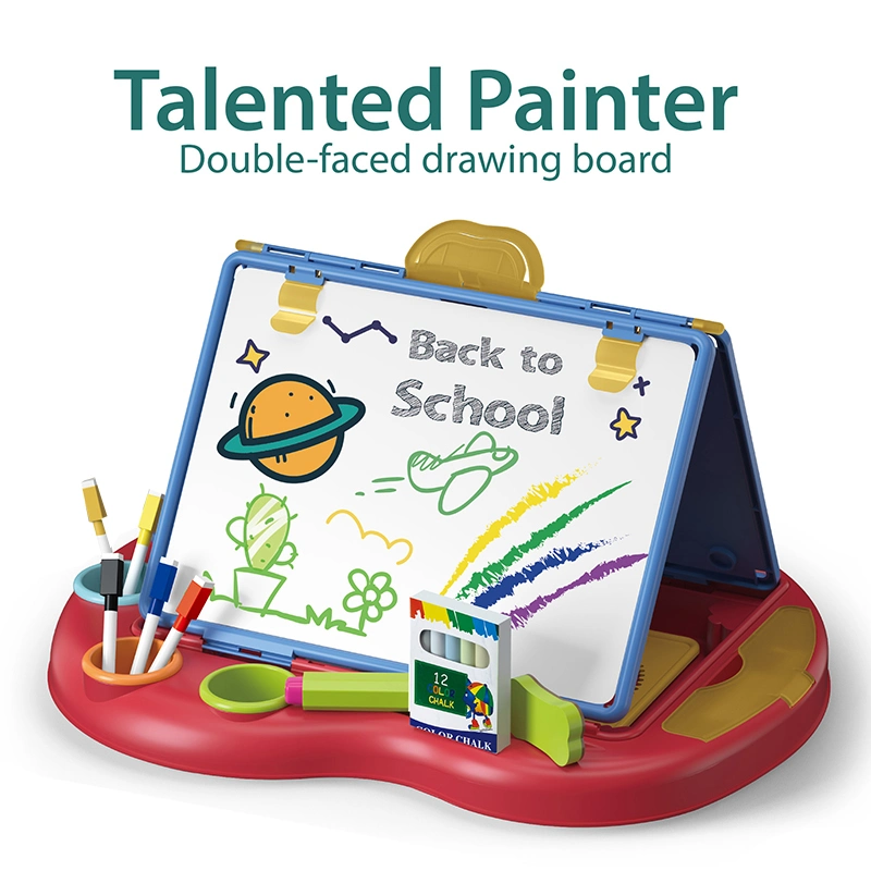 Nuevos arribos Multifuncional Doble cara cuadro de Pintura Colorful Sketch Table Doodle Pad Junta de Doodle borrable Tablero de dibujo para niños