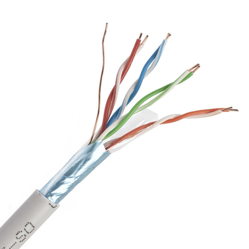 Communication Cable Cat5e CAT6 Solid Bare Copper FEP Insulation Network Cable LAN Cable