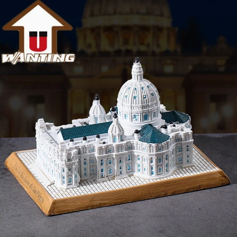 Customized Personalized Logo Miniature Building Model Resin Figurine Saint Peter's Basilica Souvenir