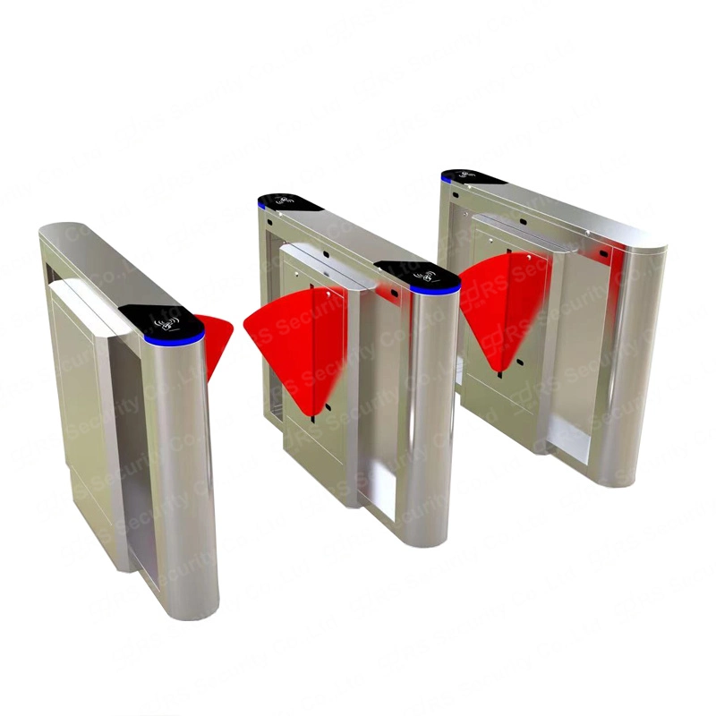 Square BRT Station Wing Turnstiles Gates 304 Brushed Stainless Steel Event Ticketing System Flap Barrier Doors Module