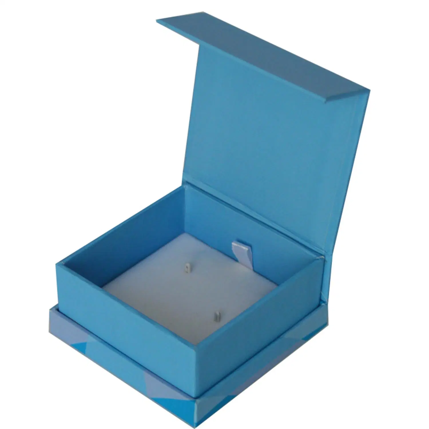 Factory High Grade Custom Blue Printing Paper Gift Box for Ring Pendant Bracelet Necklace Jewelry Packaging