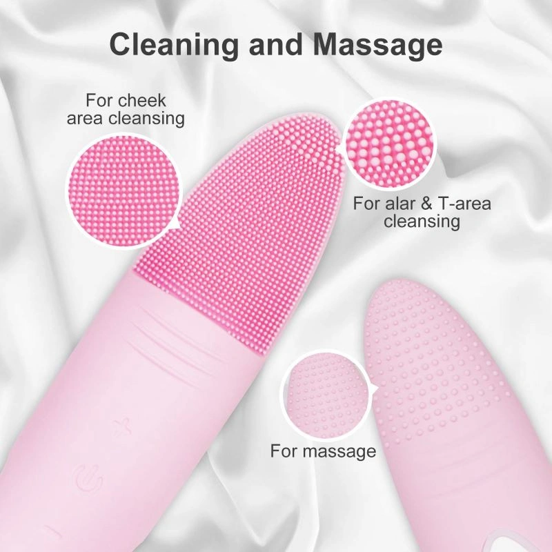 Portable Face Cleaning Massager Silicone Facial Brush Beauty Device