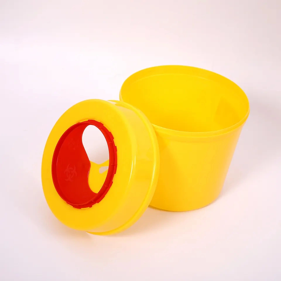 Hospital Yellow Red Plastic 0.7L-23L Disposable Medical Biohazard Waste Safety Container Box of Syringe Needle