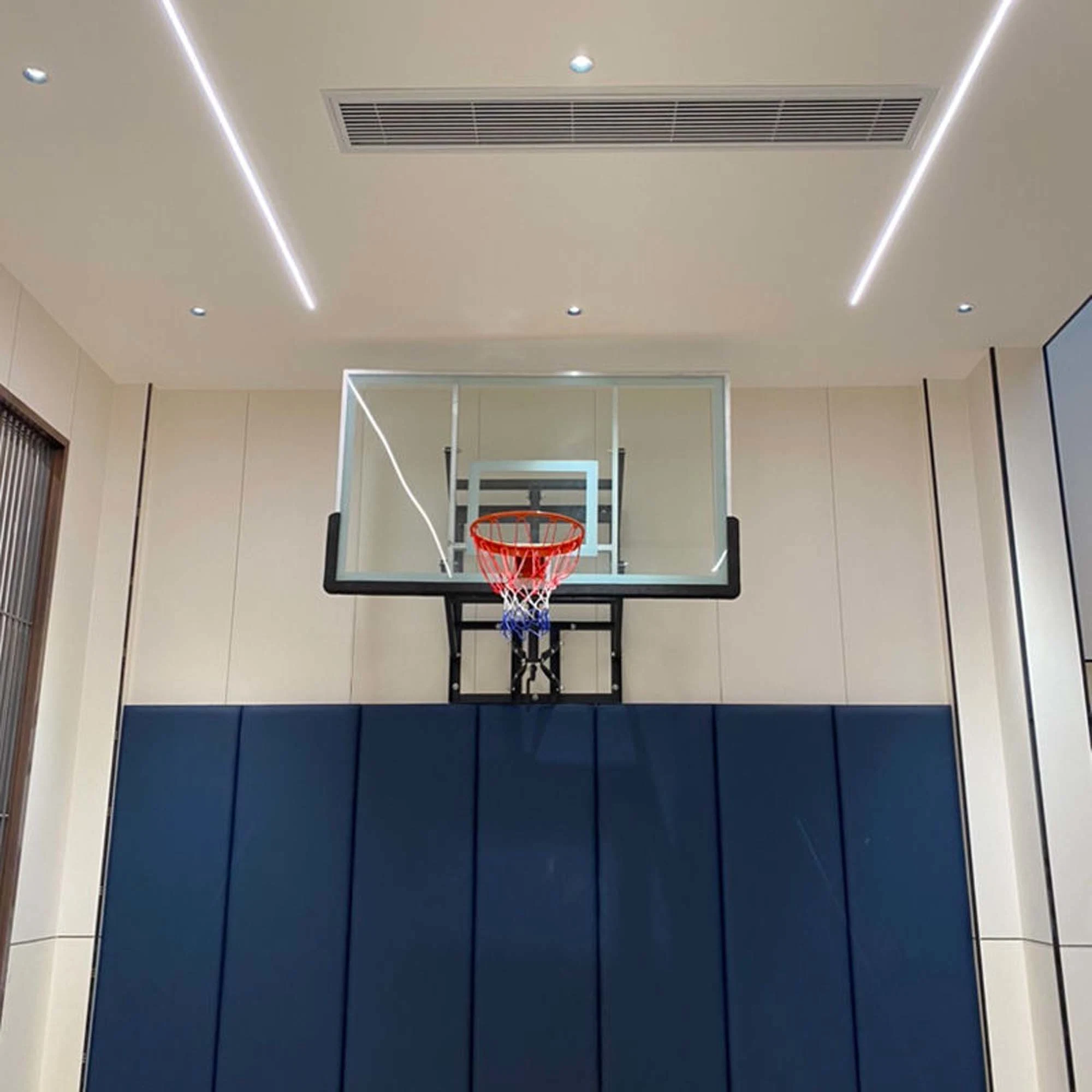 Баскетбольная доска для поднятия на стену, напольная/стойка/система/стандартная закаленная стеклянная задняя панель Гарантированный отдых в помещении/на открытом воздухе