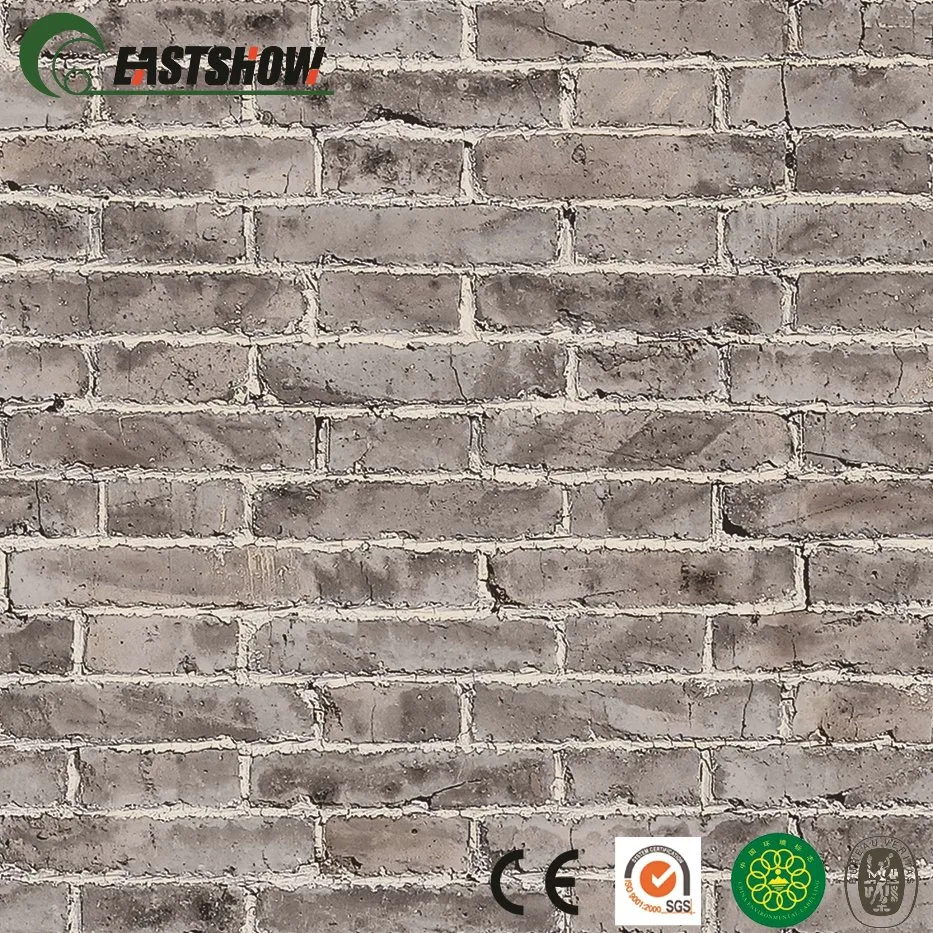 New 3D Modern Brick Pattern PVC Wall Paper for Home