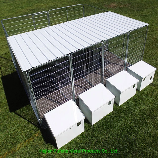 Customized Enclosed Animal Cage Full View Stainless Steel Dog Boarding Kennel