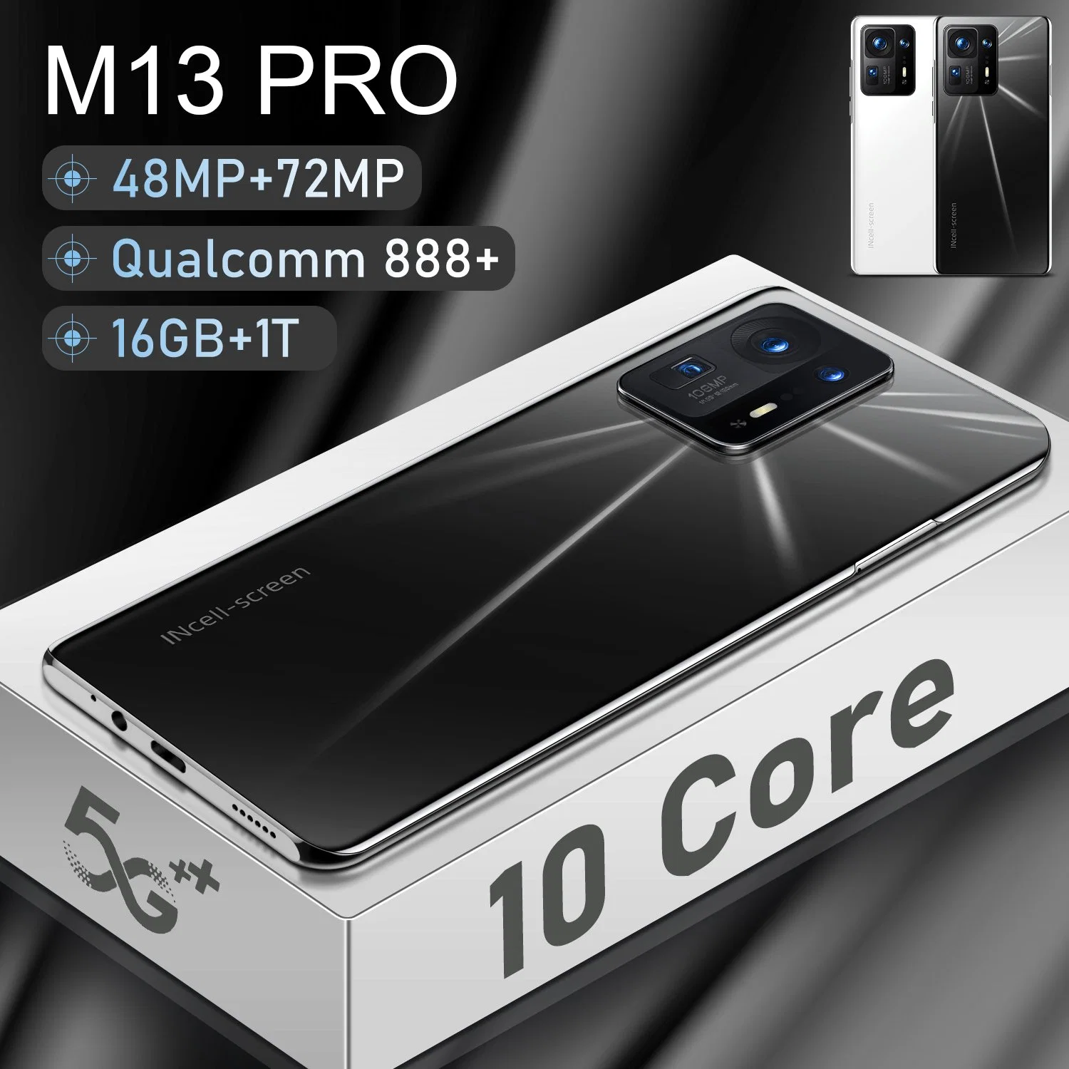 Hot Sale Brand Wholesale/Supplier Ready in Stock, Smart Mobile Phone Model M13 PRO Android Phones, Viqee OEM/ODM Phones