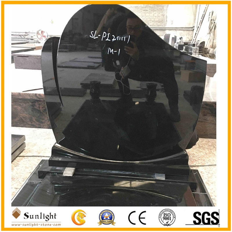 China Reliable Monument Producer Shanxi Black Granite Tombstone for Cemetery