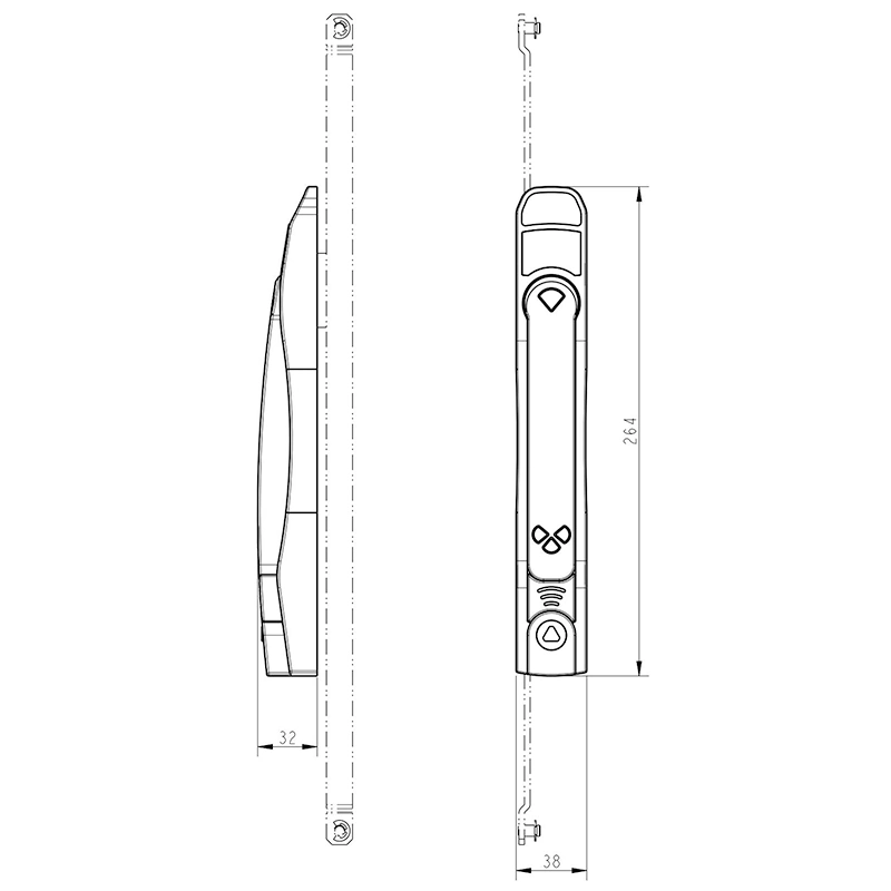 Power Distribution Cabinet 3 Point Rod Control Swing Handle Lock