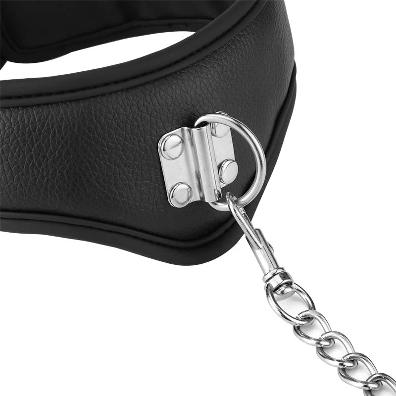 Sex Products Best Quality Sex Products Black Collar with Traction Chain Leather Sex Leather Collars for Women Adult Products Toys for Couples Women and Men Toy