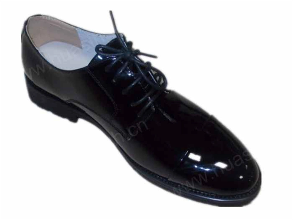 Lxg, Full Leather Black Casual Derby Shoes with Double Joints Hsa026