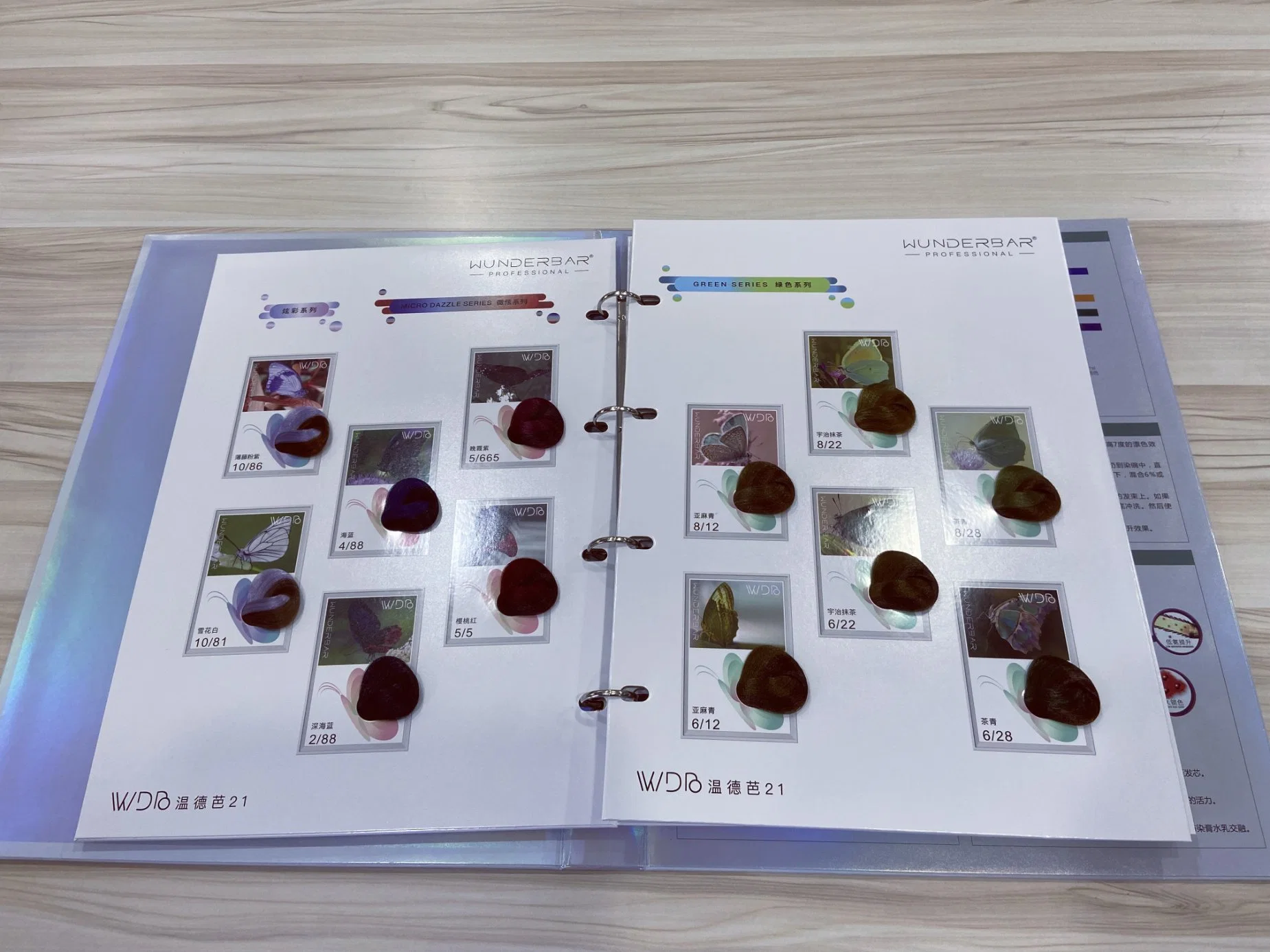 Custom Promotion Color Chart Catalogue for Professional Hair Salon Cosmetic Exhibition