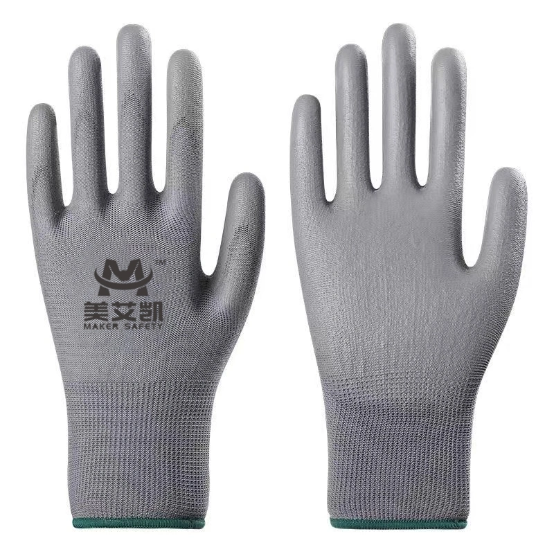 Anti Static PU Coated Safety Work Gloves, Polyurethane PU Coated Glove Labor Glove Safety Glove