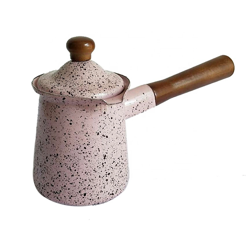 300/400/600ml Enamel Metalac coffee Pot with Long Handle Coffee Maker