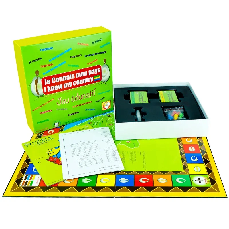 Impresión personalizada a los niños juego de tablero Maker Precio al por mayor para los adultos juego de mesa