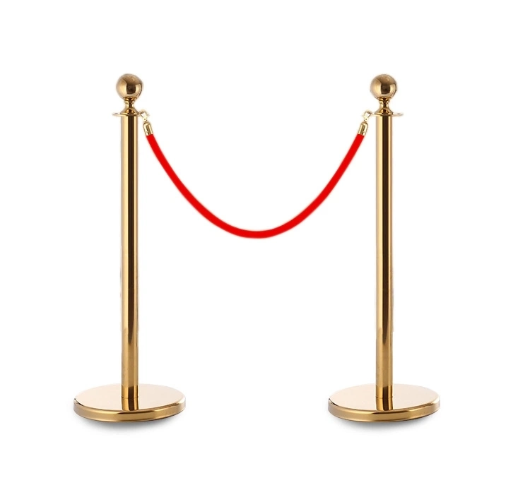 Rope Safety Queuing Barrier Posts Steel Barricades Crowd Control Stanchion