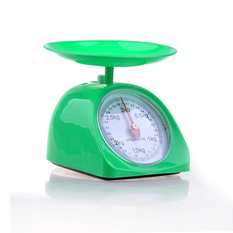 Green Round Household Kitchen Mechanical Scales