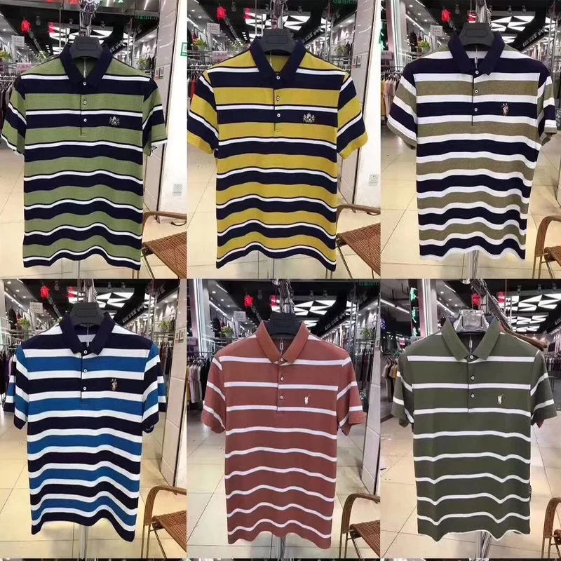 Cheap Short Sleeve Men Cotton Polo Shirt Inventory Limpieza