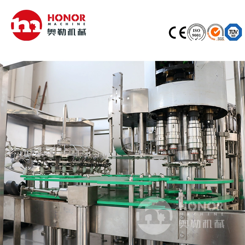 Fully Automatic Bottled Carbonated Soda Soft Drink Rinsing Filling Capping Labeling Packing Machine