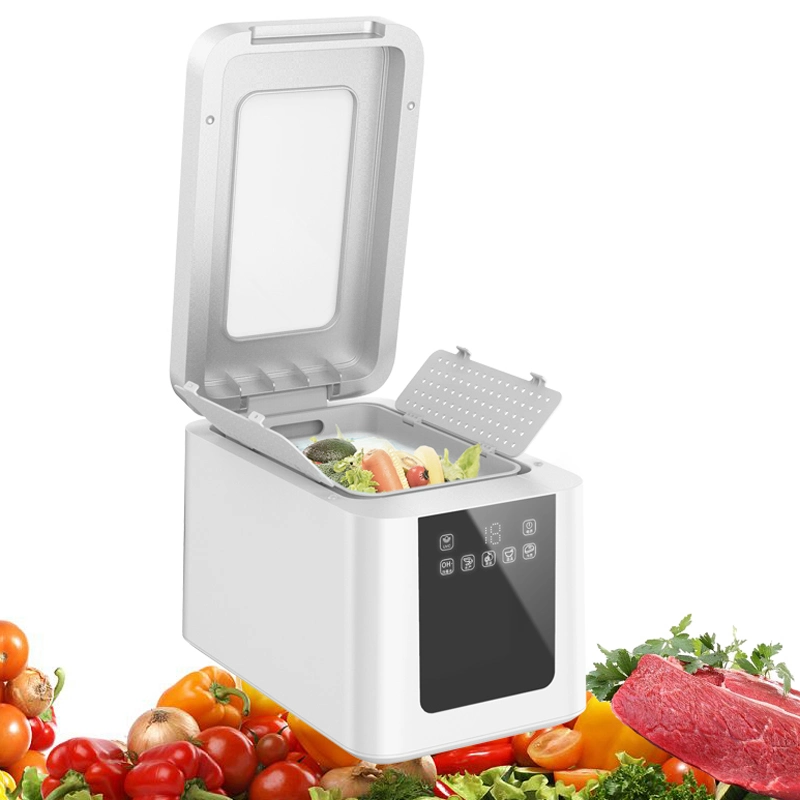 Máquina de lavado de verduras portátil Purificador de alimentos con cesta de fruta portátil Esterilizador