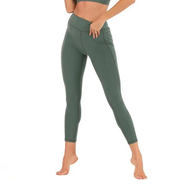 Athletic Apparel taille haute femmes Fitness Gym Legging Pantalon de Yoga