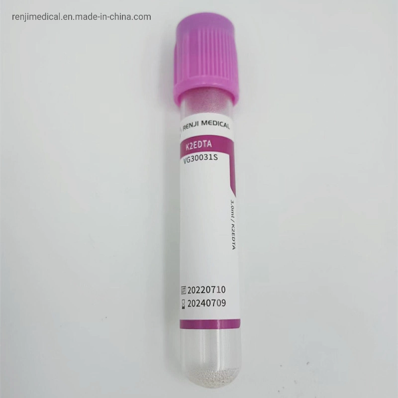 Medical EDTA Disposable Sample Vacuum K3 Blood Collection Tube