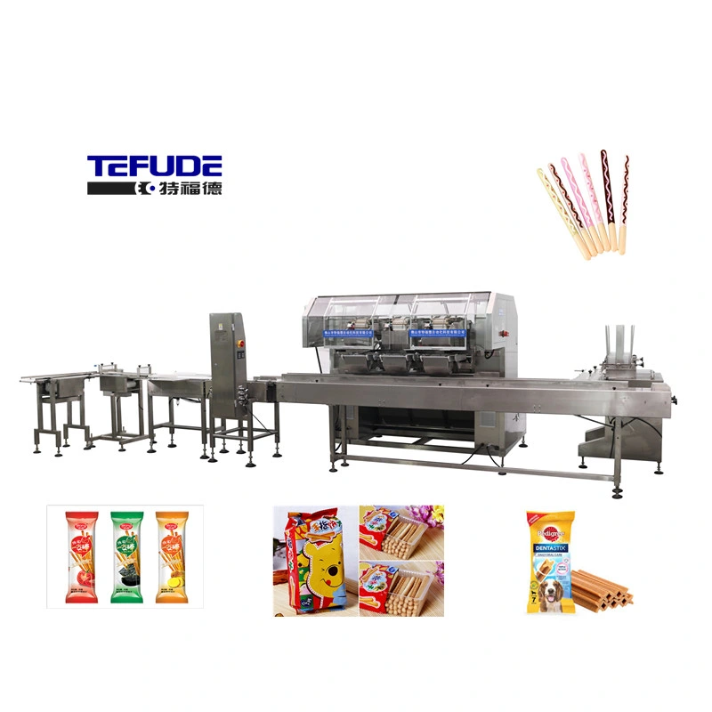 Choco Stix Verpackungsmaschine Automatische Counter Stick Line Wafer Stick Verpackungssystem