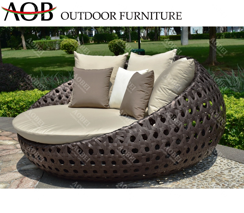 Modern Exterior Swimming Pool Waterpark Outdoor Garden Patio Furniture Daybed Sunbed Sofabed with Teak