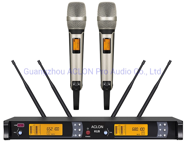 SYSTÈME de conférence UHF 2 canaux PRO Audio Live concert Microphone