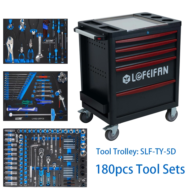 Professional High quality/High cost performance  Tool Set for Auto Repair with 180PCS Tool Trolley