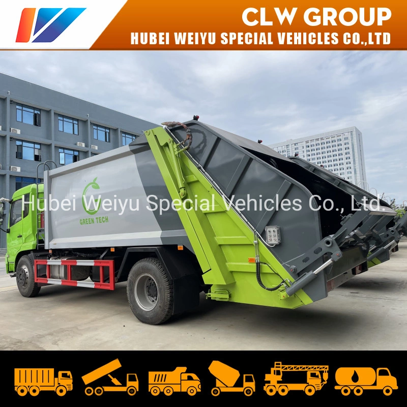 Dongfeng 4X2 6 Wheels 190HP 12cbm 12m3 Compression Garbage Truck for Sale