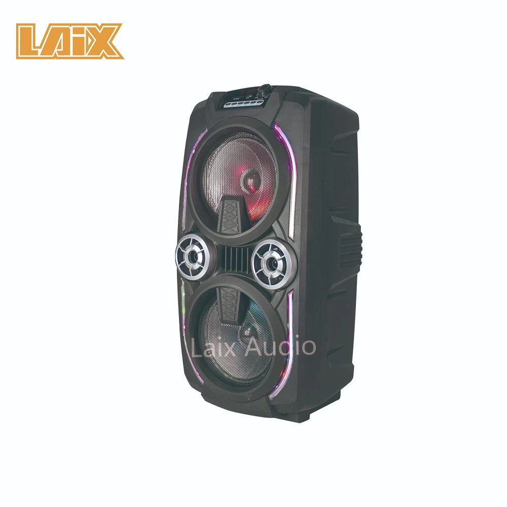 High quality/High cost performance Audio System Sound Portable Speaker 8" Audio System Sound Karaoke with 2 Microphone Tower Party Big Speakers