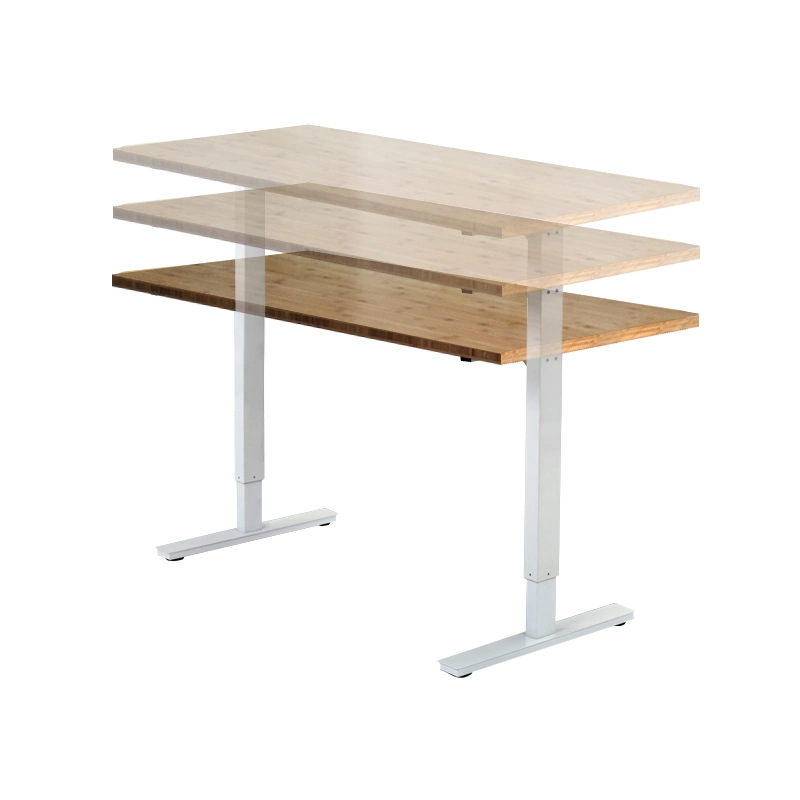 Office Furniture Table Sit Stand Bamboo Desk with Height Ajustable