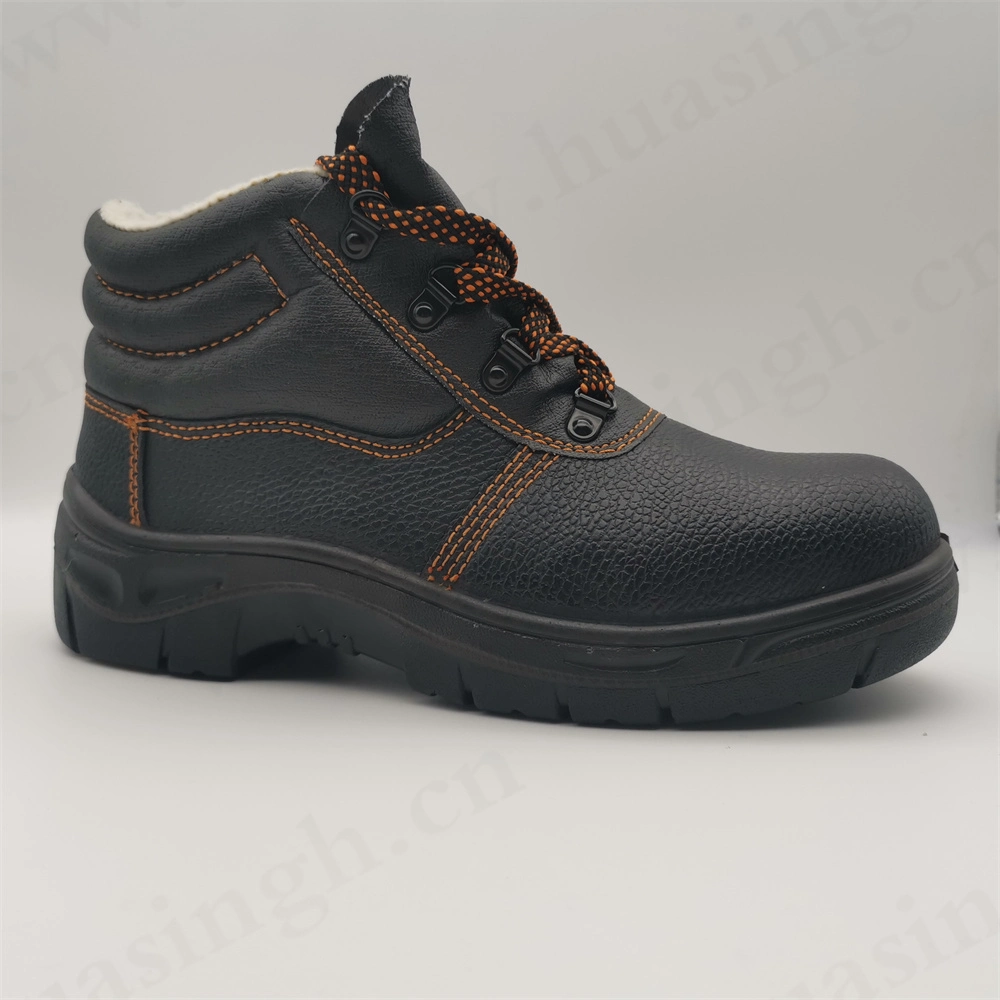 Gww, Hot Selling Keep Warm Wool Lining Barton Prited Leather Work Boo Theavy Industry Anti-Oil Acid Proof Steel Toe Safety Boot HSB299