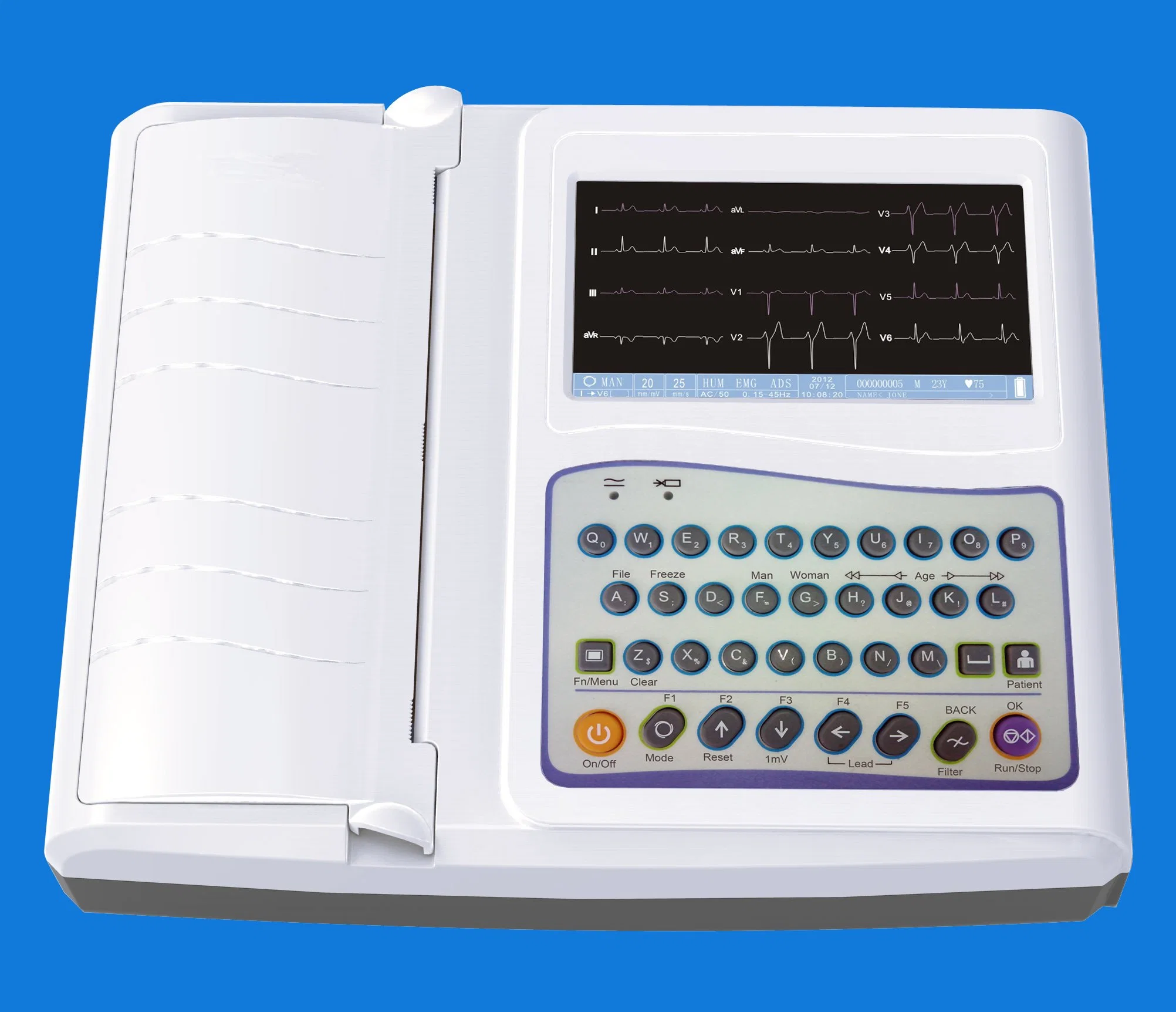 Máquina de ECG de 3 canales con aprobación CE/ISO para hospital (EKG03A)