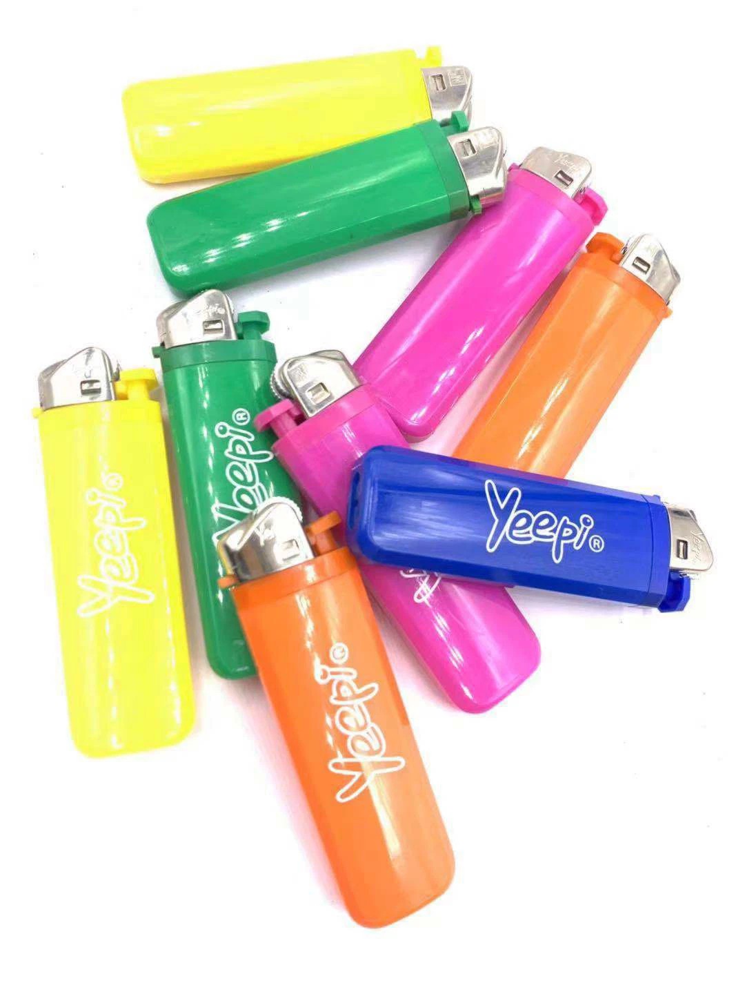 Custom Flame Encendedor Electric Lighter Disposable Cigarette Gas Cheap Custom Logo Refillable Plastic Reloj Briquet