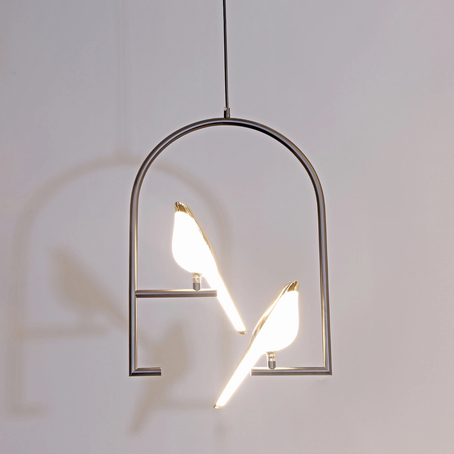 LUZ LED decoración del hogar Diseño de sombra de pájaro Living Modern Lighting Lámpara colgante
