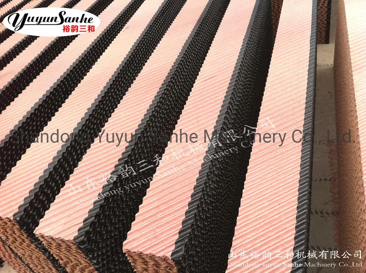 Cellulose Honeycomb Cooling Pad Cell Pad Celdek Pad Cooling Pad Wall Wet Curtain Air Ventilation Water Cooling System Equipped with Galvanized Frame Greenhouse