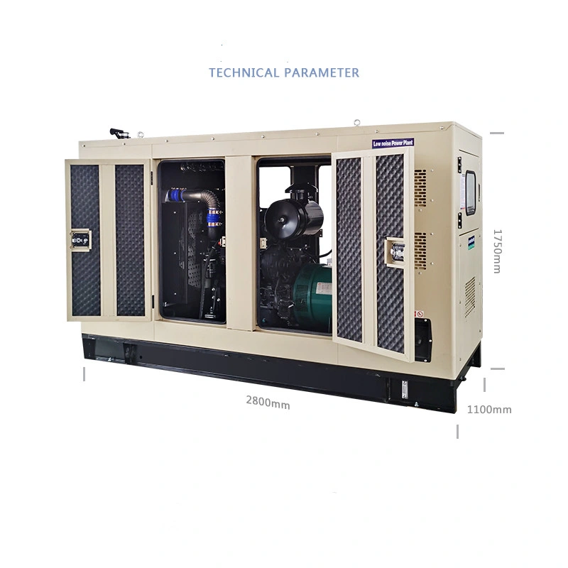 100kVA Soundproof Big Power Engine Diesel Electric Power Silent Generating Generator Set Price List