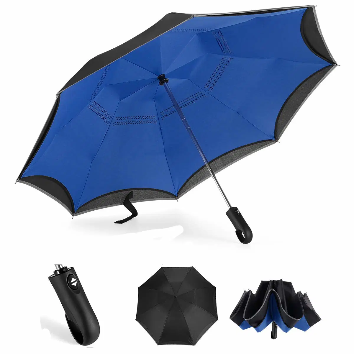 Umbrella Supplier Windproof and Waterproof Cutom Logo Automatic Folding Sun Umbrella