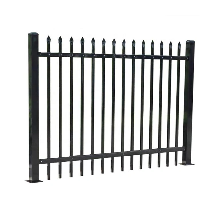 16FT Black Coated Dual Swing Wrought Iron Main Garden Gate Deer Design