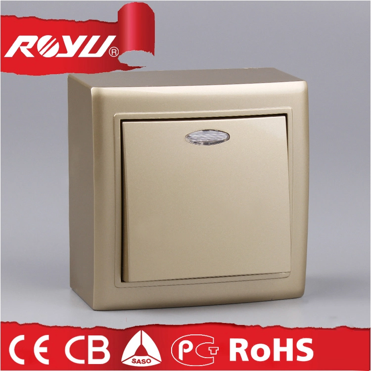 Bronzed Color Surface Mounting Light Switch for European Market