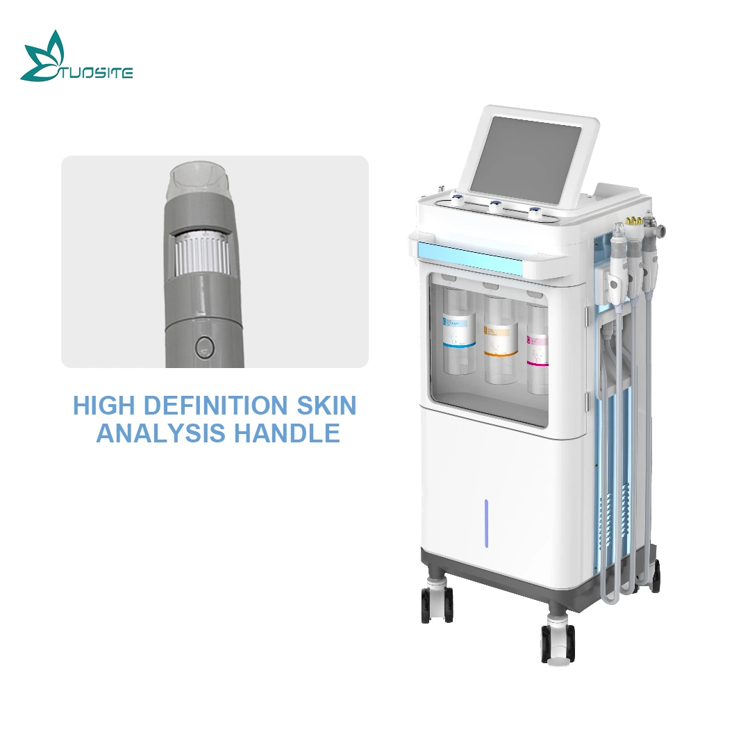 6 in 1 Hautreinigungsanalyse Hydra Maschine NV-WX4 Schwarz Head Removal Face Heben Vakuum Kavitation System