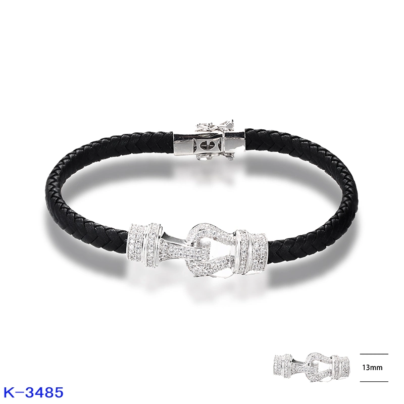 تصميم جديد مجوهرات الموضة 925 Sterling Silver Diamond Rope Bracelet للبيع